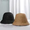 Wide Brim Hats Bucket Hats 2022 Sun Protection Womens Beach Hat Bucket Hat Womens Hat 2022 Balaclava Rafia Sun Hat Advisor Hat str Hat Panama Girl Hat Y240320