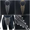 Other Stonefans Y Crystal Tassel Waist Chain Bikini Lingerie Accessories Summer Rave Body Dress Jewelry For Women 221008 Drop Delivery Dhx5R