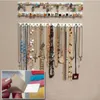 Jewelry Pouches Wall Hanging Storage Hooks Display Durable 9 In 1 Family Adhesive Paste Organizer Necklace Hanger Gift