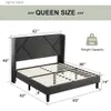 Inne zapasy pościeli Nowoczesne królowe rama łóżka ze skrzydłem minimalistyczna wyściełana platforma łóżko 8 Przestrzeń do przechowywania Bezpoślizgowe sprężyny Wymagane łatwe do złożenia Y240320