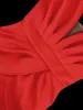 Sukienki imprezowe Aomei kobiety sukienka Bodycon v Neck wysoki talia plisowany Birthday Prom Elegancka Święt Klasyczna osłona letnia suknia Afrykańska 2024