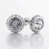 Luxus-Schmuck-Swarovski-Ohrring, einfache runde Ohrringe mit einem einzelnen Diamanten für Frauen, mit romantischen, frischen Swarovski-Kristall-Ohrringen
