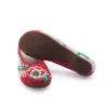 Lägenheter cresfimix kvinnor söt kinesisk vintage stil broderade tygskor dam söt retro slip på sandalskor kvinnliga coola plattskor