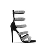 Sandaler Spring Party Gladiator Boots High Heels Stripper Women's Shoes Sexig Diamond Crystal Thin Heel