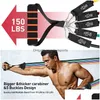 Bande di resistenza 150Lbs Set di esercizi 11 pezzi con maniglie Allenamento fitness Cinturini alla caviglia Attrezzatura per porta per palestra di casa Drop Delivery Sport Dho8Q