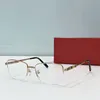 Ny modedesign Square Shape Optical Glasses 0489 Metal Half Frame Men and Women Business Style Light and Easy to Wear Eyewear