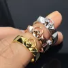 Anillo Hemes de joyería de lujo para mujer chapado en oro de 18 quilates, dedo índice moderno y personalizado, luz de lujo y sentido de diseño de nicho