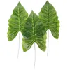 Decorative Flowers 3 Pcs Artificial Green Plants Party Favor Po Prop Fake Leaves Layout Decor Tropical Leaf With Stem