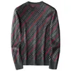 Männer Pullover Designer Mode Streifen Herbst/Winter Rundhals Gedruckt Unten Strickwaren Casual Pullover Pullover C6XH