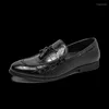 Casual Shoes Men's Apron Toe Tassel Loafers Lightweight Wear-resistant Slip On For Outdoor Office Daily Footwear