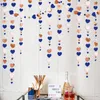 Décoration de fête 13 pieds Saint Valentin Bleu Marine Rose Rose Or Amour Coeur Guirlande Suspendue Streamer Pour Révéler Le Genre Baby Shower