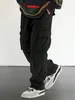 Мужские брюки-карго с модными карманами на шнурке 240315