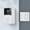 Doorbells Video doorbell camera 1080P wide-angle anti-theft security 2.4G WiFi doorbell video voice call mobile application welcome doorY240320