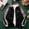 Hip Hop Varsity Baseball Jackets Mens Harajuku Patchwork Color Block Coats Oversized Casual Loose Thin Windbreaker Jacket Unisex 240307