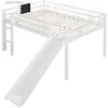 Outros suprimentos de cama Cama de elevador de tamanho completo com estrutura de cama de elevador baixo deslizante com estrutura de cama de madeira para meninos e meninas branco Y24