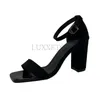 Sandals 2024 Ankle Strap Heels Women Summer Shoes Open Toe Chunky High Party Dress Big Size