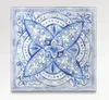 Premium Brand L-Letter Print Floral Silk Scarf Designer Hijab for Women Fashion Blue White Ring Noble Elegant Fashion Item High Quality Steal 90*90cm