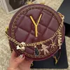 Designer Purses Mini Toiletry Cosmetic One-shouldered Round Cake Bag Women Wallet Cross-body Bag Handheld Passport Holders