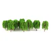 装飾的な花植物モデルの木のおもちゃ緑のキッチンランドスケーププラスチック樹脂鉄道鉄道25pcs 3D装飾ディスプレイホーム