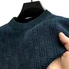 Men's Sweaters Sweater Pullover Top Thickened O-neck Long Sleeved Warm Knitted Clothing Office High-grade Dimensional Casual Male