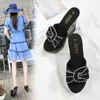 Dress Shoes Best Seller Summer Slippers Women Butterfly-knot Platform Wedge Thick Sole High Heels 13CM Outdoor Mules Slides Sweet Beach ShoeUWBR H240321