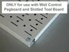 KT-400-WRK B Slitted Tool Board Workstation Accessory Kit endast för Wall Control Pegboard, svart, svart