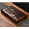 Tacki na herbatę Taca z litego drewna do przechowywania wody Kungfu Zestaw szuflady stolik jadalny Chińskie narzędzia ceremonii