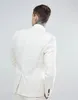 Ternos masculinos personalizados casamento jaqueta masculina fino ajuste sólido homem blazer para vestidos de festa formal conjunto de 3 peças (casaco calças colete)