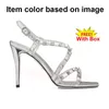 Valentino Valentinoy Valentinocity Rockstud Sandal Top-level Women Designers Shoes VT High Heel Patent Leather Heels Stiletto Pointed Toes Ankle Straps Dress Shoe【code ：L】