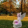 ガーデンデコレーションソーラーランプ屋外の防水輝く妖精の女の子のLEDライト樹脂天使のフィギュア彫刻クラフトヤード装飾アート飾り