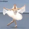 Stadiumkleding Volwassen Zwanenmeer Balletdanskostuum Professionele geruite vrouw danseres Jurk Panty's