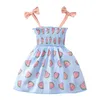 Girl Dresses 1 2 3 Y Kids Children's Summer Girls Dress Cartoon Watermelon Prints Sleeveless Princess Fashion Clothing Sundress