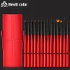 Kits Bevili Color 14 PCS /Set Gel Nail Art Brush Crystal Carved Powder Flower Shaping Paint Brush UV Gel Borsts Målningsverktyg