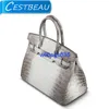 Bolsas de bolsas Himalaya Crocodile Hand Bag Genuine Cestbau Nile Crocodile Belly Himalaya Bag Womens