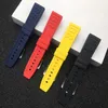 Doğa Kauçuk İzleme Strap 22mm 24mm Siyah Mavi Kırmızı Yelllow Bant Logosu için Watch Band Bilezik On2421