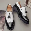 HBP Non-Brand Classical Fashion Slip-on Tassels Dress Shoes Big Size Black Color for Leather Point Men Office Shoes
