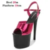 Dress Shoes Stripper Women Sexy Show Sandals 15 17 20 CM High Heels Platform Modern Color Girls Shoe for Party H24032512