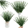 Dekorativa blommor 10st/set eucalyptus Artificial Leaf Easy Use Simulation Plastic Fake Plants bleknar inte hemrekvisita