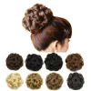 Chignon soowee 8 renk çiçek şekli sentetik saç kıvırcık saç chignon lastik bant saç çörek çörek saç silindiri saç parçaları kadınlar için