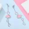 Boucles d'oreilles pendantes boucles d'oreilles romantiques bijoux pour femmes flamant rose percé femmes