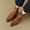 Buty jesień/zima oryginalna skórzana skórzana but buty butów butów mody klamra paska krótka dla ręcznie robionego dużego rozmiaru