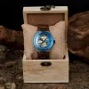 Orologi Orologio meccanico da uomo Bobo Bird Nuovi orologi da polso in legno Cuostom di alta qualità Orologio meccanico automatico scavato alla moda, ottima confezione regalo