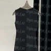 ニット女性のノースリーブホローバストデザインベストドレス夏のセクシーなスリムシングレットドレス