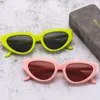 Lunettes de soleil œil de chat pour femmes et hommes, verres miroir Anti-reflet de styliste, en plastique, UV400, Oculos