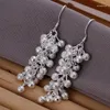 Dingle örhängen specialerbjudande silver pläterade frostade druvpärlor droppe för kvinna modefest bröllop julklappar smycken