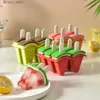 Glassverktyg Popsicle Molds 4 Haviteter Hemlagad Ice Cream Mold återanvändbar Easy Release Ice Pops Mögel Summer Kitchen Hemlagade Ice Cream Tools L240319