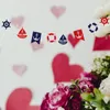 Party Decoration Nautical Banner Ocean Sea Temed Bunting Garland Sailboat Anchor Beach Hanging Sign Medelhavsprydnader för sommaren