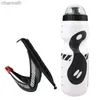 Water Bottles Cycling Water Drink Bottle and Holder Cage Mountain Bike Portable Kettle Outdoor Sports Water Bottle Drinkware yq240320