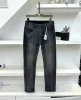 De nieuwste lente- en zomerherenjeans van hoge kwaliteit katoen gemengd materiaal potlood jeans high-end merk luxe designer jeans