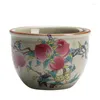 Tea Cups XH126 Jingdezhen 130ml Master Cup Antique Enamel Color Pressure Hand Cylinder Ceramic Single